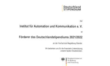 Urkunde Deutschlandstipendium