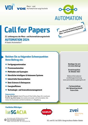 Call for Paper AUTOMATION 2024