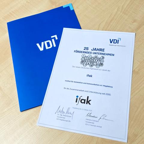 Urkunde vom VDI