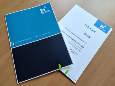 Urkunde Förderer des Deutschlandstipendiums